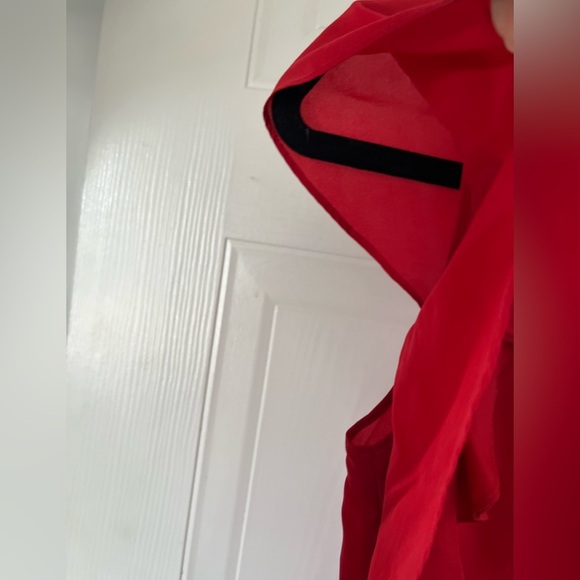 Pinko Red Silk Blouse with Flutter sleeves - Picture 8 of 13